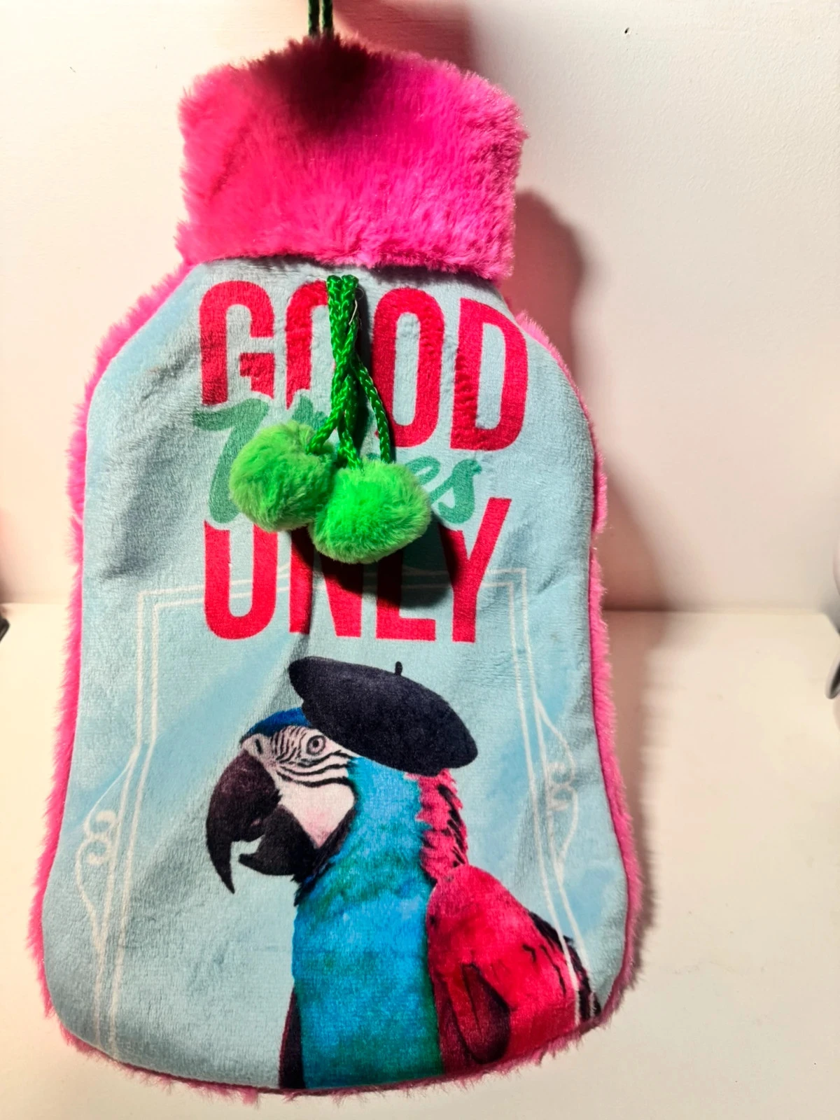 Bouillotte toute douce « Good vibes only »